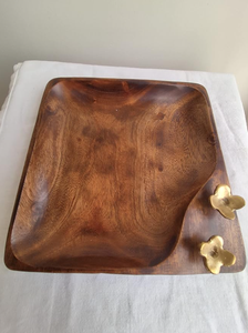 Plateau de service de meilleure qualité en bois massif de forme carrée pour la maison, la cuisine, le restaurant et la table à manger à bas prix - Product Image 3