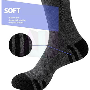 Comfortable Breathable Sweat-Absorbent Spandex/Polyester <b>Training</b> Wear Sports <b>Socks</b> for Fitness Workout Basketball Long Time Use - Product Image 4