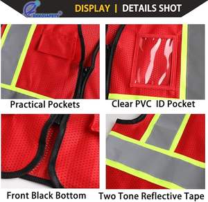 Chaleco de Trabajo de Alta Visibilidad para Hombre, Chaleco de Seguridad Reflectante de Alta Calidad - Product Image 2