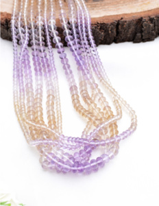 ลูกปัดพลอยอะเมทรินแบบเหลี่ยมเพชรพลอยธรรมชาติสำหรับการทำเครื่องประดับแบบละเอียด - Product Image 6