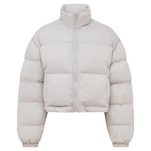 Veste courte matelassée d'hiver pour femme avec logo personnalisé, veste à bulles décontractée, chaude, isolée, épaisse, pour femmes - Product Image 5