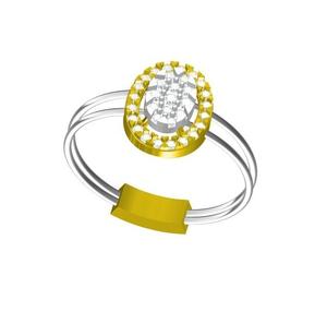 Belle vente en gros pas cher qualité supérieure 14K or rose diamant bague de fiançailles design élégant anniversaire - Product Image 4