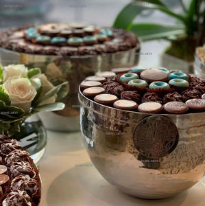 Stainless Steel Silver <b>Chocolate</b> Dates And Nut Bowls - Product Image 3