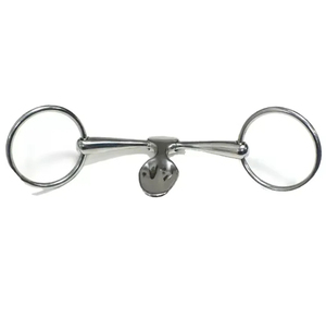 Bocado de acero inoxidable pulido y liso tipo depresor de lengua para equitación, accesorio para caballos - Product Image 1