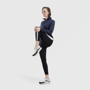 Autumn <b>Workout</b> <b>Jacket</b> in Navy Stand Collar Trank <b>Jacket</b> - Product Image 4