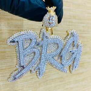 Pendentif Croix de Luxe en Moissanite 3 carats Plaqué Or Jaune 18K Style Hiphop Breloque de Mariage Hommes Enfants Cadeau Inspiré de l'Hindouisme - Product Image 2