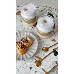 ERKUGO - Taza de Vidrio para Latte con Burbujas, Resistente al Calor, 350 ml, Presentación Moderna - Product Image 3