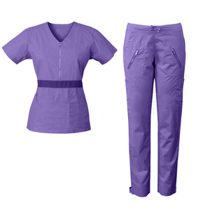 Conjunto de exfoliación médica para mujer, uniformes médicos elegantes para el cuello y el cinturón para enfermeras, médicos, proveedores de atención médica - Product Image 6