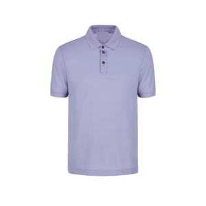 Chemise à manches courtes en coton tricoté 100% personnalisable, de haute qualité, séchage rapide, respirante, anti-rides, couleur unie - Product Image 4