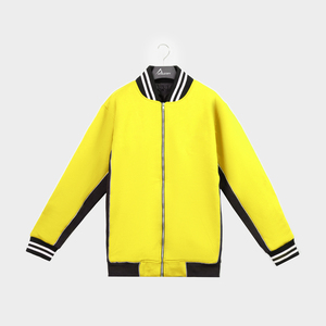 Veste universitaire pour femmes de haute qualité OEM sur mesure taille XL Streetwear doublure en polyester fermeture éclair logo tricoté teint en hiver - Product Image 3
