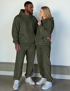 Conjunto Deportivo Premium de 2 Piezas para Hombre, 100% Algodón, Sudadera con Capucha y Pantalones Deportivos - Product Image 1