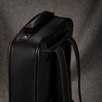 Sac à dos pour ordinateur portable en cuir véritable de luxe vintage de haute qualité, design personnalisé, unisexe, pour les voyages et le travail, fermeture éclair, polyester arqué