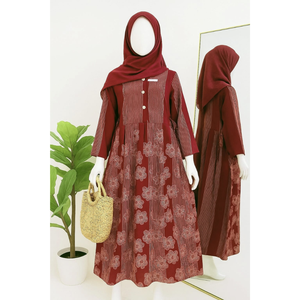 Abaya musulmane pour femmes en rayonne de qualité supérieure, robe traditionnelle indonésienne par Chrysanta - Product Image 5