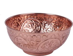 Ensemble de 5 bols de service en cuivre pur pour la maison, bols de vaisselle pour hôtels et restaurants, couleur cuivre, vaisselle simple et bols de vaisselle - Product Image 5