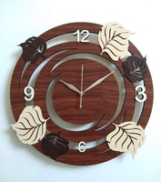 Meilleure vente horloge de montre murale en bois décorative en bois antique de forme ronde personnalisée suspendue fabrication en vrac