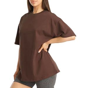 Camiseta de Mujer, Color Sólido, Estampada, Cuello Redondo, Tops de Verano, Moda Holgada, Ropa Casual para Mujer 2026 - Product Image 3