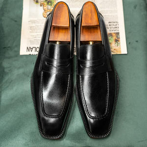 <b>Men's</b> genuine cowhide leather <b>shoes</b> <b>slip</b> <b>on</b> casual loafers lazy <b>shoes</b> comfortable daily wear footwear for <b>men</b> - Product Image 3