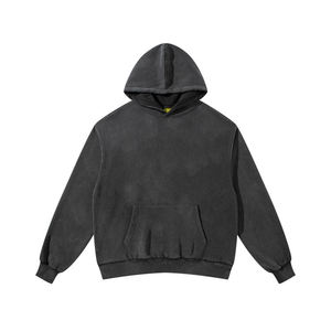 Oem ropa deportiva pulóver Streetwear ácido lavado algodón sudaderas con capucha personalizado Vintage desgastado sudaderas con capucha hombres - Product Image 2