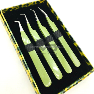 Eyelash Extension Tweezers Stainless Steel Custom Colored <b>Precision</b> Point Toothed Anti-Static Customizable Volume Lash - Product Image 5