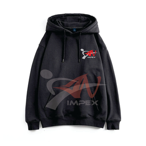 คุณภาพสูงที่กําหนดเองการพิมพ์โลโก้ผู้ชายเสื้อสวมหัว Hoodie วัสดุที่กําหนดเองยืดหยุ่นผู้ชายเสื้อสเวตเตอร์ Hoodie - Product Image 3