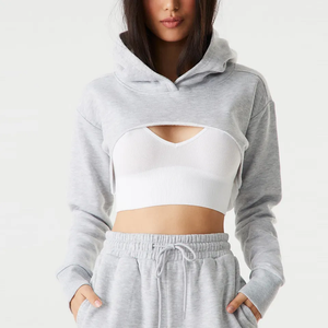 Conjuntos Deportivos de Felpa Corta Personalizables para Mujer, Conjuntos de Tres Piezas Casuales de Invierno, Tops Cortos, Pantalones Hasta el Tobillo - Product Image 5