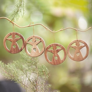 Bois Laser Découpe Ange Statue Décoration décor à la maison arbre mur - Product Image 6