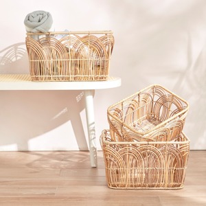 Panier de rangement rond en rotin naturel fait main Shirley, écologique et multifonctionnel, fabriqué à Hanoï - Product Image 6
