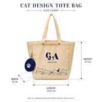 Sac fourre-tout en nylon imprimé chat, beige, sac à bandoulière, grande capacité, sac de transport décontracté pour les courses quotidiennes et les voyages