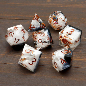 Dados Poliédricos Profesionales de Resina Moldeada, Equilibrados, Juego de 7 Piezas Ecológicas y Duraderas para Juegos de Mesa Tradebyd - Product Image 4