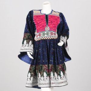 Robes afghanes de bonne qualité pour l'EID nouvelle broderie à col rond de couleur unie de haute qualité manches longues femmes afghanes Ttaditional - Product Image 6