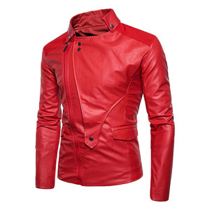 Chaqueta de Cuero para Hombre, Chaqueta de Cuero con Cremallera Resistente para Motociclismo, Estilo Urbano y Viajes - Product Image 1