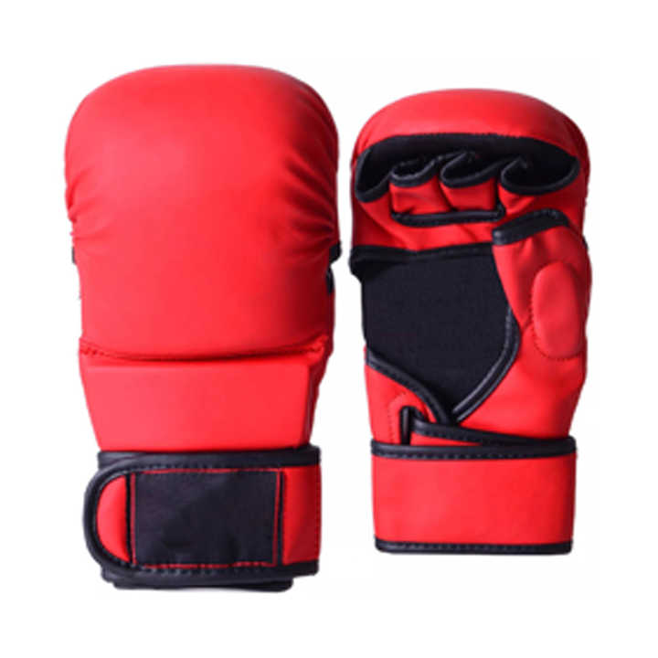 Customizable Durable Half-Finger MMA Grappling Gloves Leather Sparring Gloves for Muay Thai Boxing Kickboxing MMA Fight Training