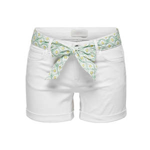 Shorts en jean mini pour femmes, été, haute qualité, tendance, lavage industriel, respirant, blanc, avec ceinture élégante - Product Image 6