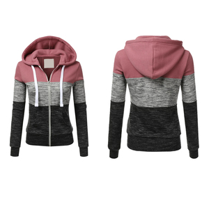 Sweat à capuche zippé en polaire respirant et à séchage rapide pour femme, de bonne qualité, prix abordable, vêtement d'hiver décontracté, fabrication OEM sur mesure - Product Image 4