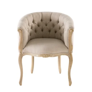 Chaise de salon à bras en bois massif avec coussin confortable et meubles de maison sculptés à la main prix de gros usine directe - Product Image 1