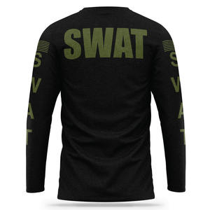 Real Essentials SWAT T-shirts pour hommes en mélange de coton à manches longues T-shirt de base décontracté Performance athlétique évacuation de l'humidité - Product Image 2