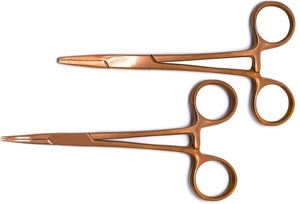 Ensemble Premium de 2 Pinces Hémostatiques Courbes Droites de 5 Pouces en Acier Inoxydable Or Rose Pinces à Verrouillage Idéales pour la Chirurgie par Shu&Co - Product Image 2
