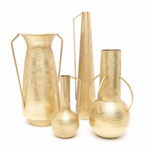 Jarrón dorado de estilo real, pieza decorativa Premium para dormitorio, sala de estar, oficina, plantas esenciales y uso diario lujoso - Product Image 1