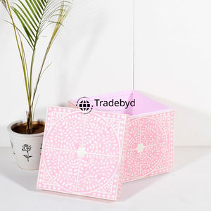 Handmade <b>Floral</b> Bone Mop Inlay <b>Box</b> for Jewelry Storage Elegant Decorative Keepsake Organizer Gifting Solution by Tradebyd - Product Image 3