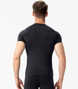 Vêtements de course MMA Rash Guard hommes manches courtes chemise de gymnastique Jogging porter entraînement Fitness Compression vêtements de sport - Product Image 6