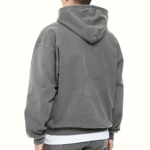 Sudadera con Capucha de Canguro para Hombre, 100% Algodón, Talla Grande, Transpirable, Ecológica, Colores Sólidos Personalizables, Ropa Urbana de Invierno - Product Image 6