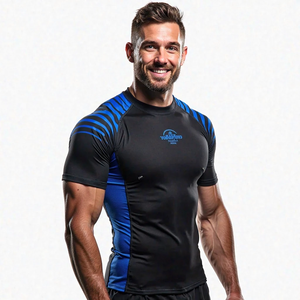 Protector de sarpullido MMA con ajuste de compresión y mangas completas con diseño sublimado y kimono de jiu jitsu anti UV - Product Image 4