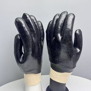 Industrial Safety <strong>Gloves</strong> PVC Anti-Slip Waterproof Adjustable Wrist Cuff 16 oz Thick Work <strong>Gloves</strong> for Better <strong>Grip</strong> - Product Image 2