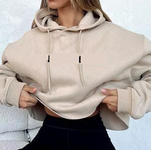 Vente en gros de sweatshirt à capuche sans manches d'été pour femmes de haute qualité personnalisés sweatshirts à capuche sans manches en coton pour femmes - Product Image 6