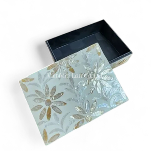 Caja de Almacenamiento de Lujo Hecha a Mano con Incrustaciones de Nácar, Organizador de Joyas para Decoración del Hogar - Product Image 2