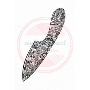 Cuchillos de hoja en blanco de acero de Damasco Cuchillo de caza Cuchillas en blanco para la venta Suministros de cuchillos personalizados - Product Image 4