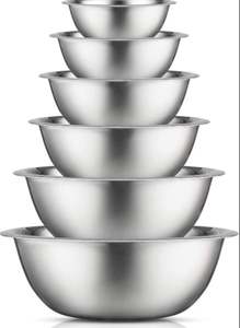 Tazón para mezclar ensaladas y frutas de acero inoxidable, juego de vajilla de cocina redonda para restaurante, fiesta, tazón de Metal comercial - Product Image 6