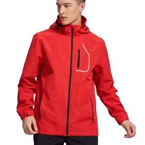 Chaqueta de Correr para Hombre, Diseño Nuevo, Alta Calidad, Cierre Completo, Logotipo Bordado Personalizado, Impermeable, Cortavientos, Cuello Alto - Product Image 1