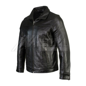 Chaqueta de cuero de alta calidad Chaqueta de cuero con logotipo personalizado Ropa de moda Chaqueta de cuero para hombres - Product Image 2