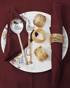 Anneaux de serviette et distributeur de serviettes en laiton design accessoire de décoration de table à manger en métal pour cuisine restaurant hôtel bureau pour fête - Product Image 1